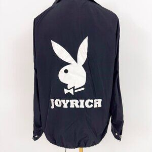 JOYRICH PLAY BOY COACH JACKET - BLACK SIZE MEDIUM